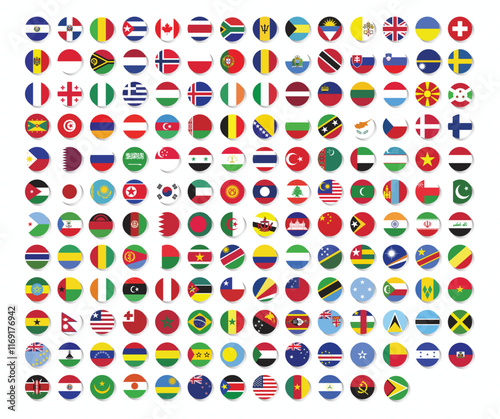 World national flag design collection of vector