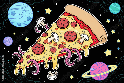 illustration of a pizza