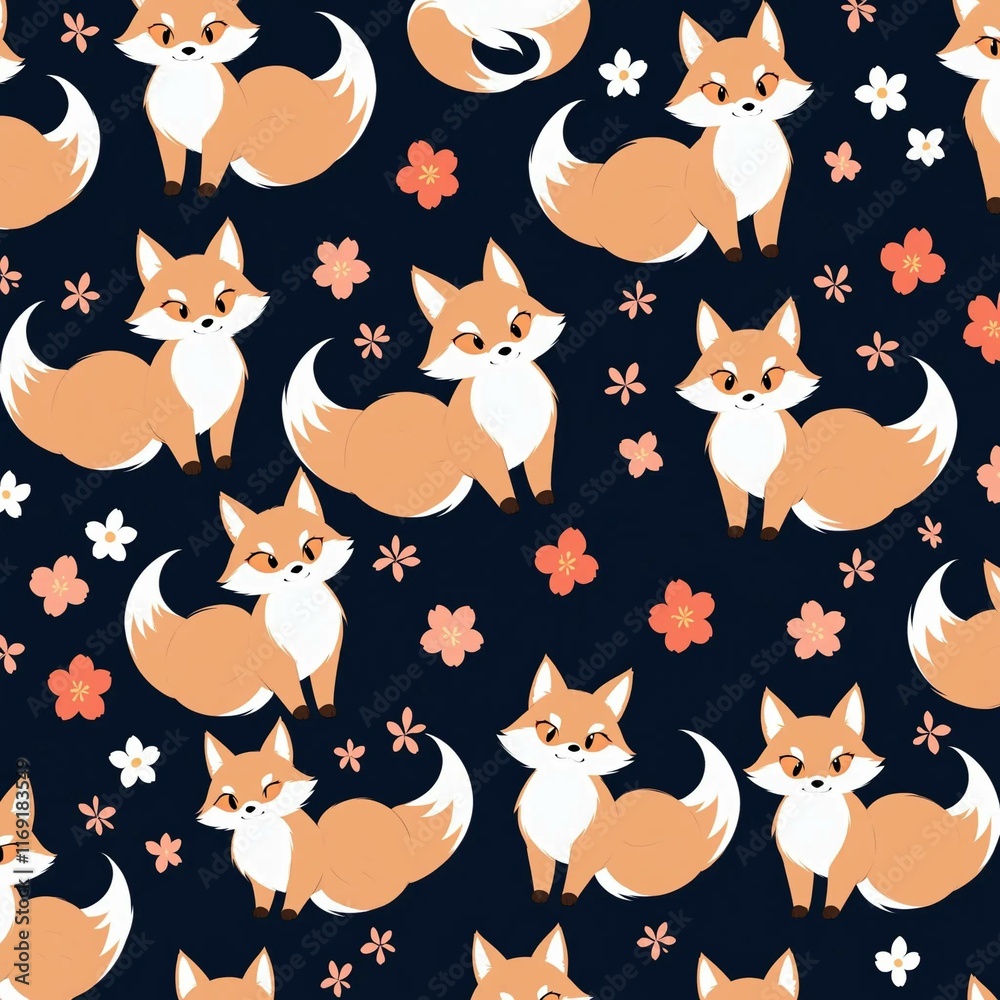 seamless pattern with cats seamless pattern with cats