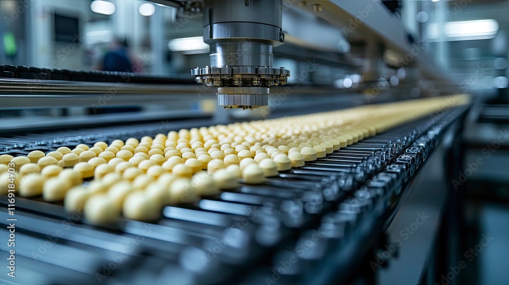 Obraz premium Industrial tablet weight sorting system removing rejects