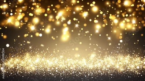 Wallpaper Mural A shimmering cascade of golden lights, creating a festive wallpaper background for Christmas or New Year celebrations. Torontodigital.ca