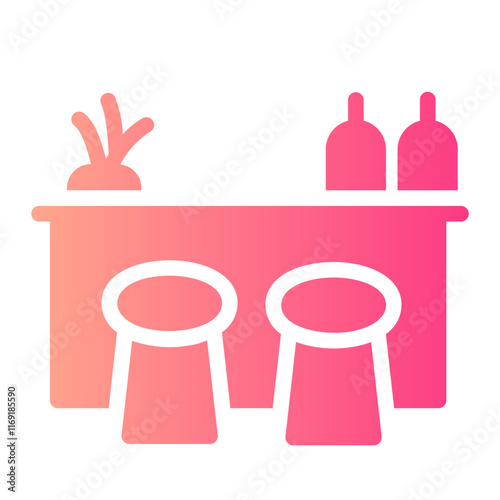 bar counter gradient icon