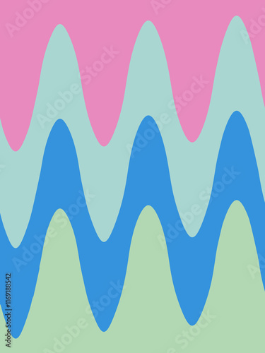 Pink blue green abstract design. Illustration for banner, poster.