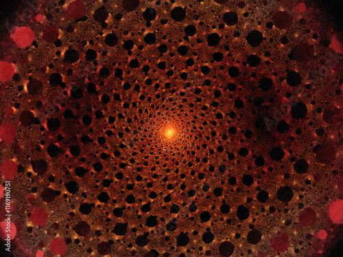 Endless spiral background, mysterious dark psychedelic texture, abstract colorful oil painting on canvas