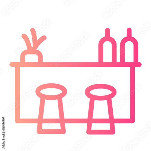 bar counter gradient icon