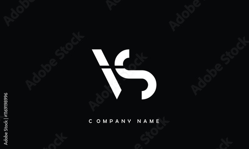 VS, SV, V, S Abstract Letters Logo Monogram