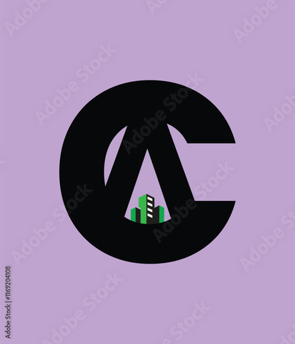 ac real state vector letter logo
