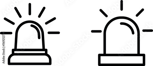 Emergency Light Icon for Safety, Alert, and Rescue-Themed Designs"



