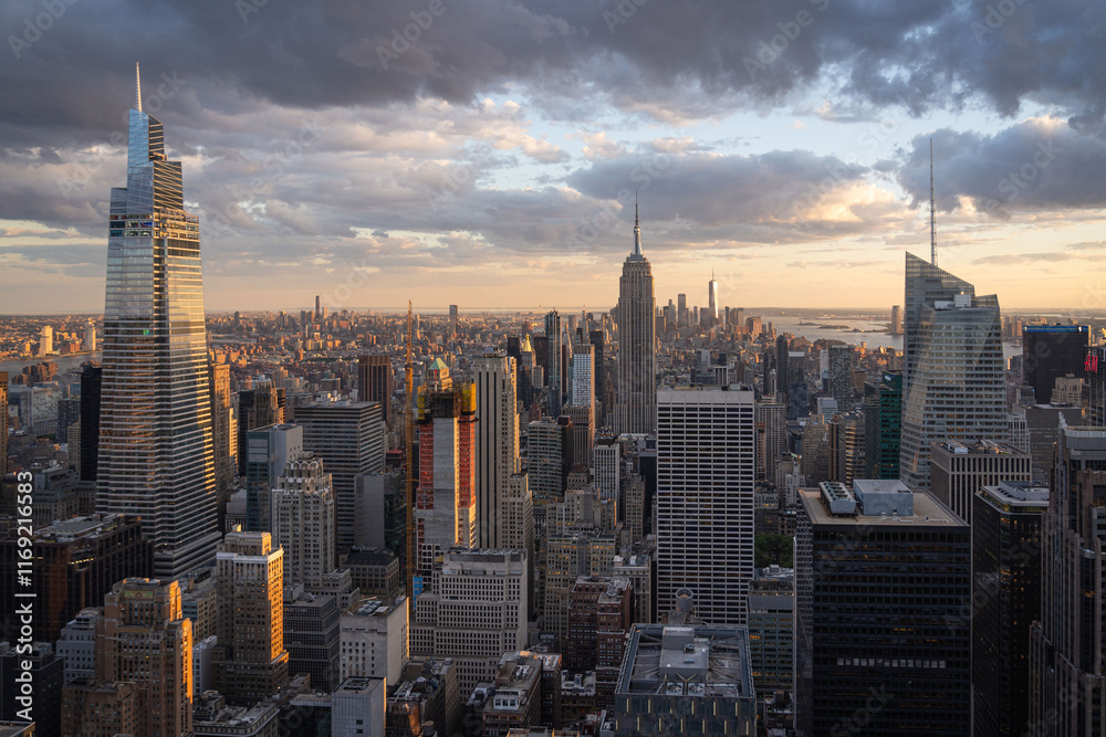 Fototapeta premium the empire state building sunset
