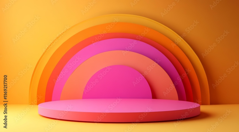 Colorful Geometric Display Stand Background Colorful Geometric Display Stand Background