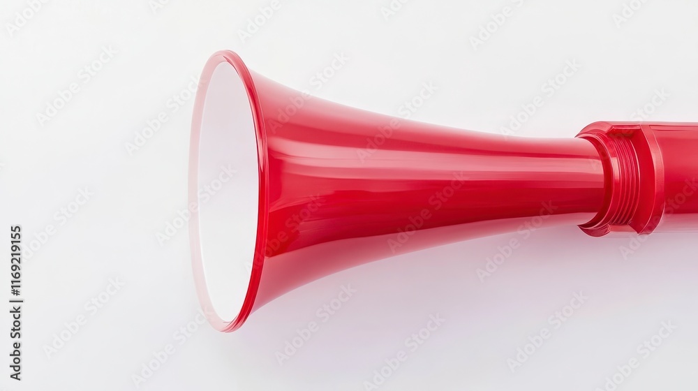 Red Plastic Megaphone Loudspeaker Announcement Red Bullhorn Communication Device Party Supplies Red Plastic Megaphone Loudspeaker Announcement Red Bullhorn Communication Device Party Supplies