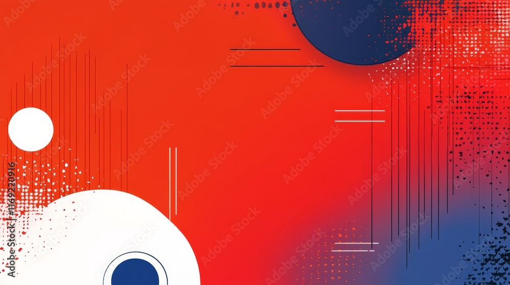 Obraz premium Abstract graphic design featuring vibrant colors and geometric shapes.