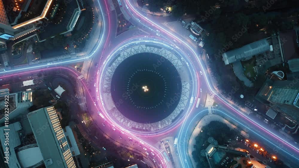 custom made wallpaper toronto digitalTraffic flows at night showcasing a metropolis with augmented reality data overlays, highlighting the advancements of smart city technology