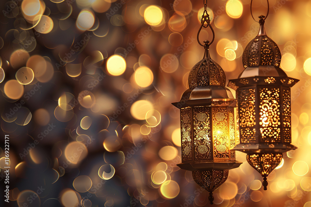 Beautiful greeting card with holiday composition for happy celebrate Ramadan, abstract vivid composition consists of fictional unreal fantastic vision on background Beautiful greeting card with holiday composition for happy celebrate Ramadan, abstract vivid composition consists of fictional unreal fantastic vision on background