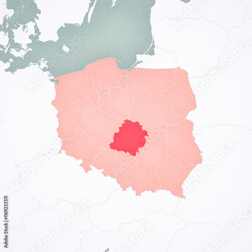 Map of Poland - Lodz Voivodeship photo