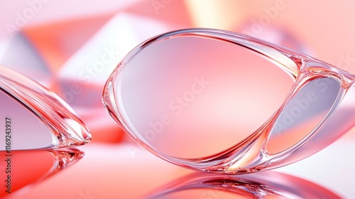 Abstract  Stylish  Transparent  Sunglasses  Design