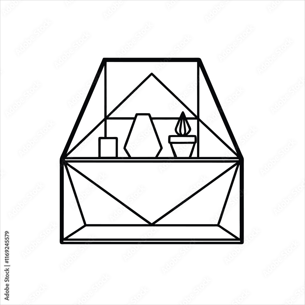 Modern Wall Shelf Design in Vector Format Modern Wall Shelf Design in Vector Format