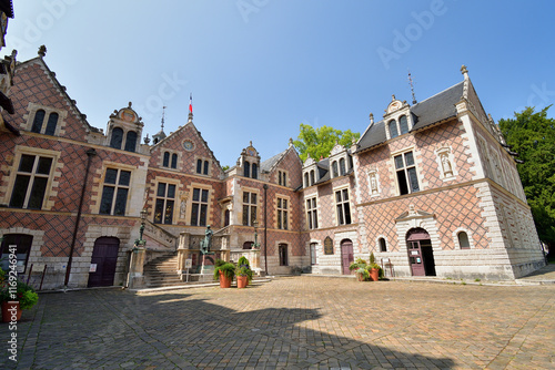 Orléans, France. A view of the facade of Hôtel Groslot, taken on August 22, 2024. photo