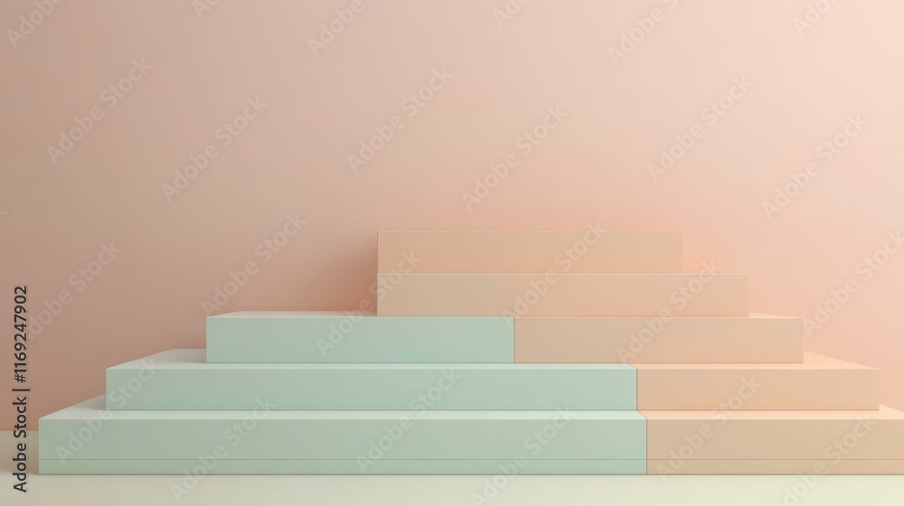 Pastel Color Steps Abstract Geometric Background Pastel Color Steps Abstract Geometric Background