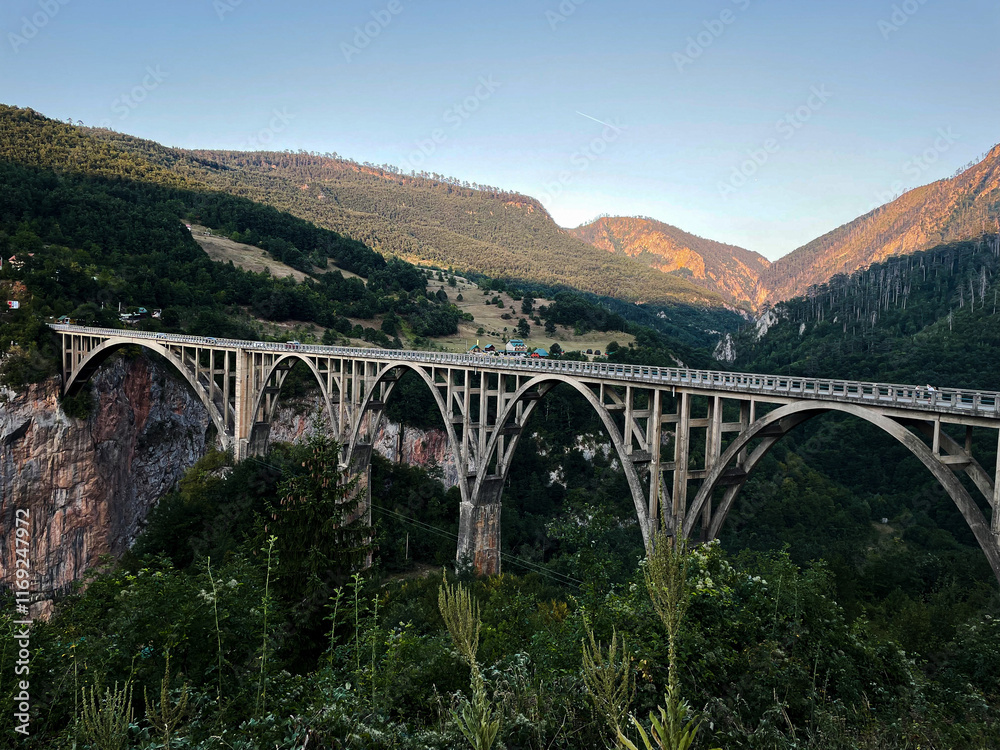 bridge in a mountainous area bridge in a mountainous area