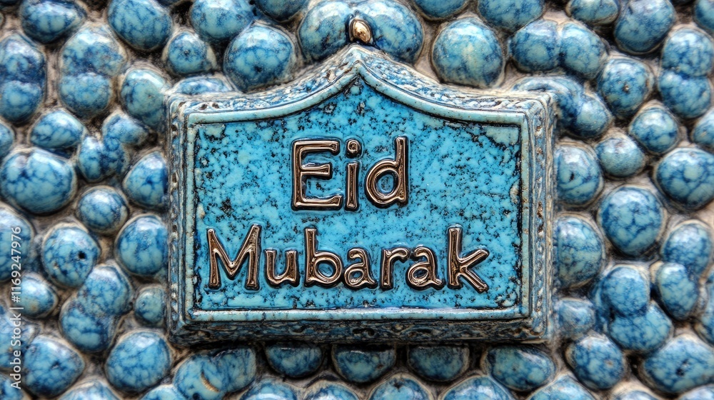 A close-up of a turquoise tile with A close-up of a turquoise tile with