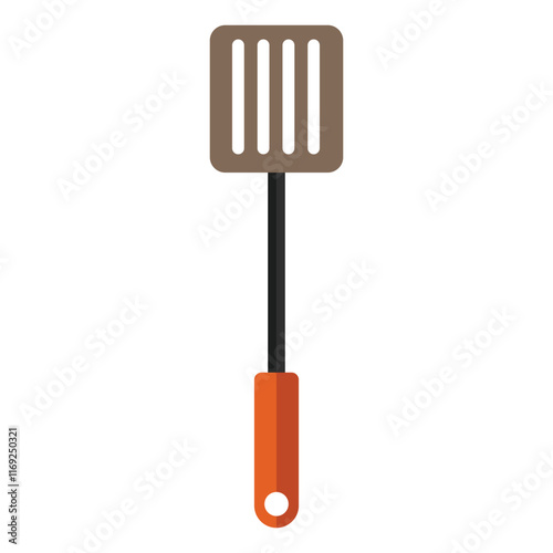 Illustration of BBQ spatula utensil isolated on white