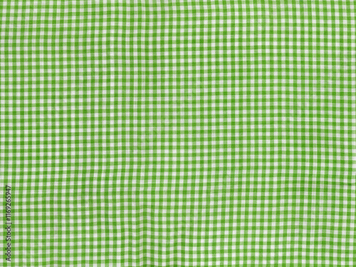 chequered green fabric texture background