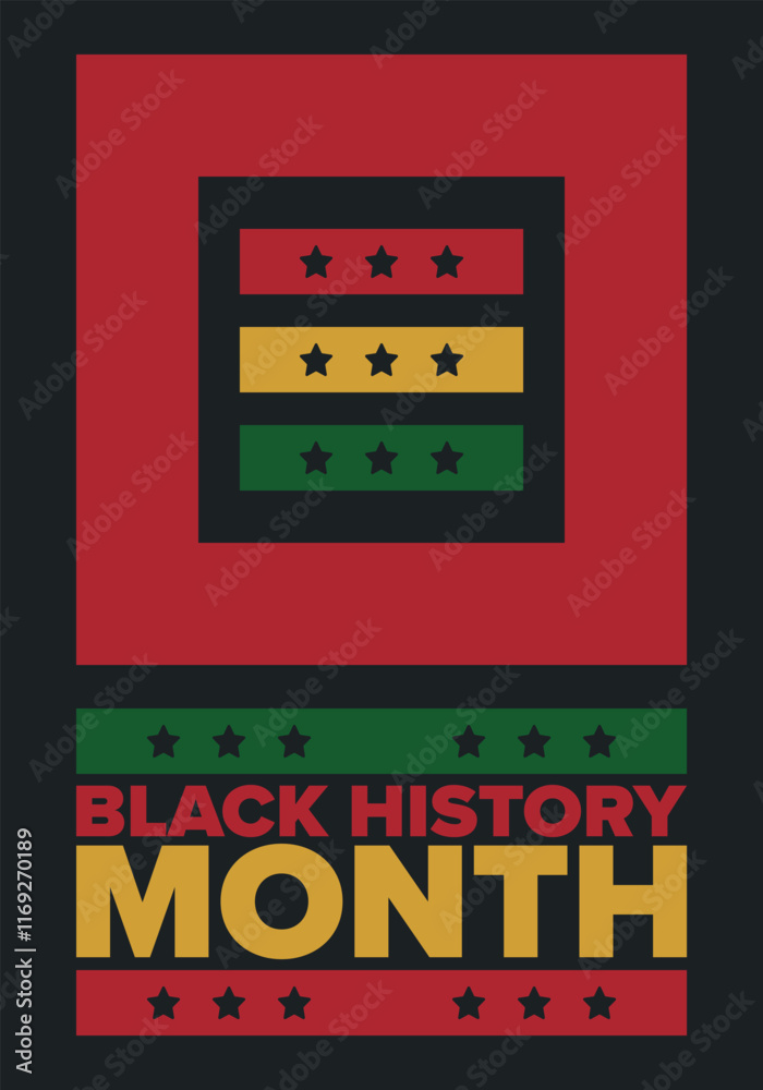 Black History Month 2025. African American History. Celebrated annual. February and October. Poster, card, banner, background. Vector illustration Black History Month 2025. African American History. Celebrated annual. February and October. Poster, card, banner, background. Vector illustration