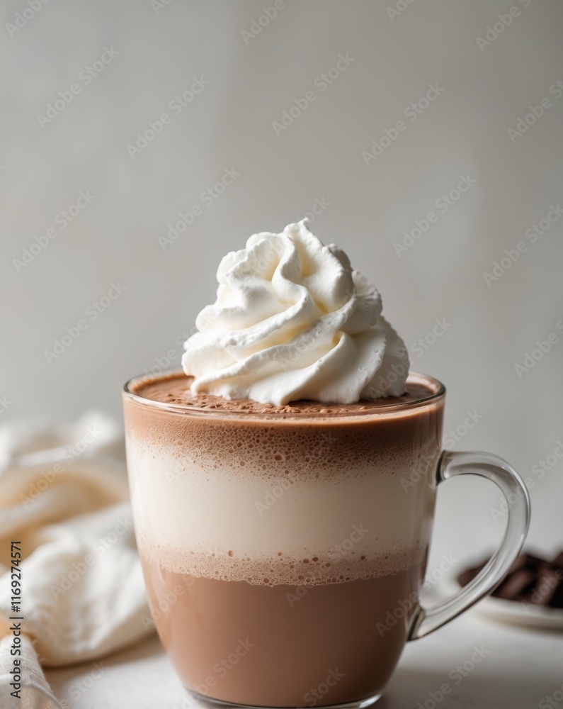 Rich and Creamy Hot Chocolate with Whipped Cream. Rich and Creamy Hot Chocolate with Whipped Cream.