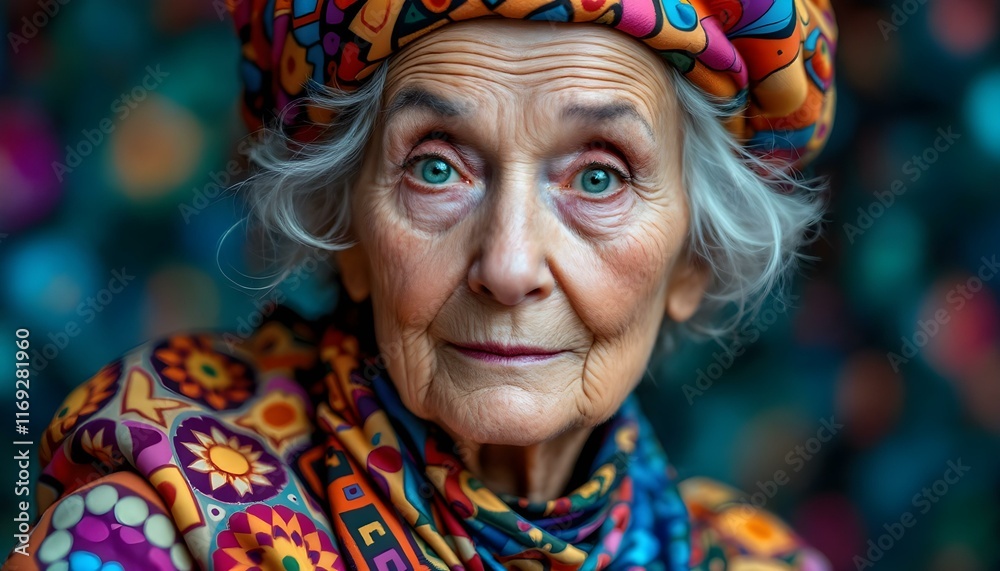 portrait of a old woman person