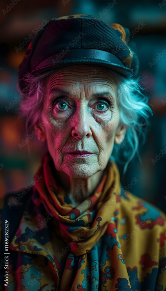 portrait of a old woman person
