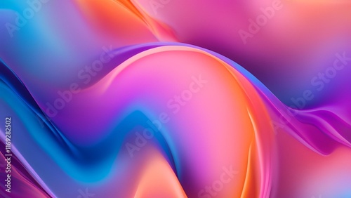 Background Abstract Gradient Waves Featuring Bright and Smooth Color Transitions