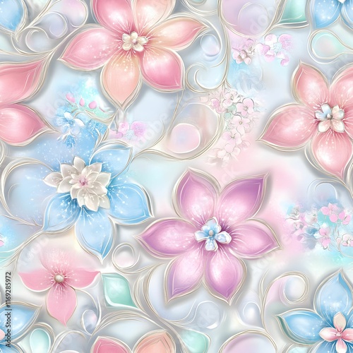 Seamless watercolor floral pattern