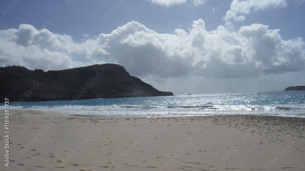 Beautiful sea and beach during a beautiful day in the Frech West Indies, more specifically in Saint-Barthélémy, French territory in the Caribbeans. Beautiful sea and beach during a beautiful day in the Frech West Indies, more specifically in Saint-Barthélémy, French territory in the Caribbeans.