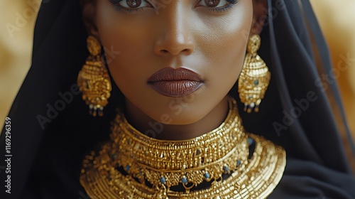 Stunning 'Nubian' inspired necklace featuring intricate designs traditional motifs worn by women in Sudan representing their connection to the Nile and cultural heritage