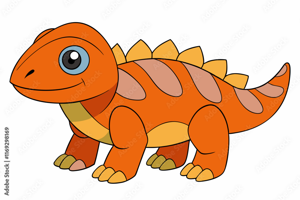 Fototapeta premium Cartoon Crocodile Vector Kawaii Art in illustration on white Background