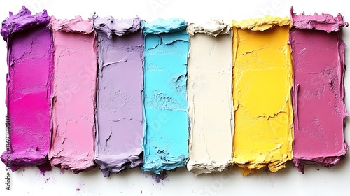 Vibrant Swatch Palette Of Colorful Cosmetic Creams