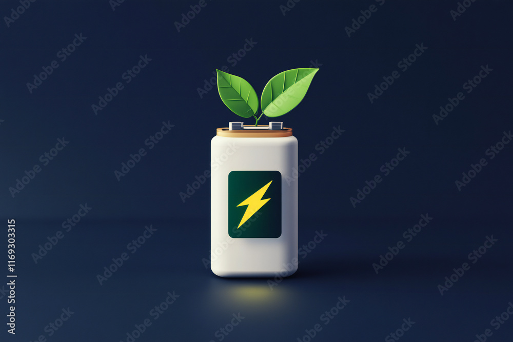 3D rendering, environmentally friendly green battery.Green Energy Concept.Ecology Leaves Battery. 3D rendering, environmentally friendly green battery.Green Energy Concept.Ecology Leaves Battery.