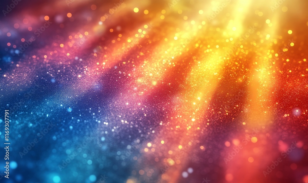 Fototapeta premium Vibrant glowing light rays with dynamic sunny tones, Generative AI