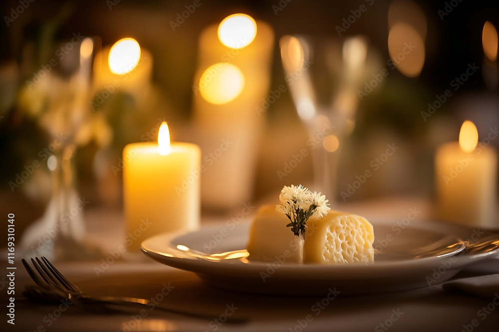 Romantic candle light dinner set up.
Romantic candle light dinner set up.