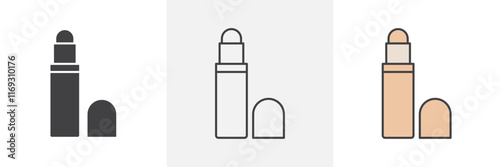 Concealer icons in black and colored versions