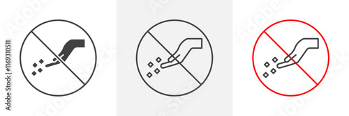 Do not feed the animals sign vector in black and colored versions