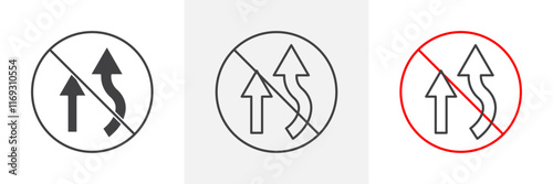 Do not overtake traffic sign vector in black and colored versions