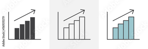 Free Download Growing profit icons in black and colored versions - GFXLoad