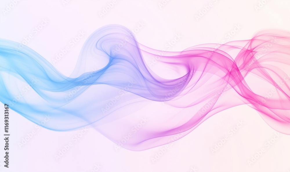 Colorful abstract wave patterns in blue and pink hues creating a smooth flowing design