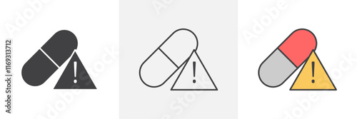 Overdose icons in black and colored versions
