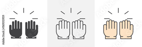 Pray icons in black and colored versions