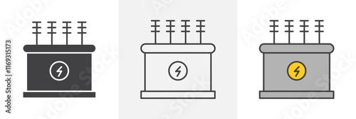 Transformer icons in black and colored versions