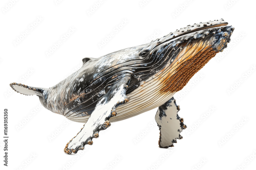 Majestic Humpback Whale Isolated on Transparent Background Majestic Humpback Whale Isolated on Transparent Background