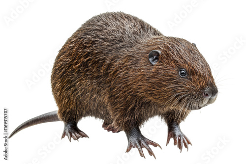 A small brown rodent with a long tail and large ears